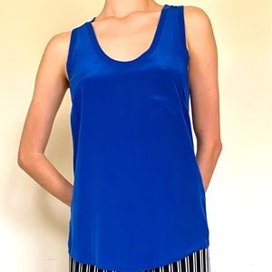 Joie 100% Silk Racerback Top in Blue XS Mint Condition